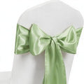 50 Pack Sage Green Satin Chair Sashes, Green Chair Bands for Wedding, Sage Chair Bows Chairs Ties for Party Ceremony Event Decor (7x108 inch) by MAGTOWNE