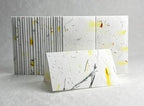 Of The Earth Handmade Paper - Wildflower Seed Paper Folding Table Card - Place/Name/Gift - 3.5" x 4" - Set of 96 (43s Yellow & Fern) - Image 3