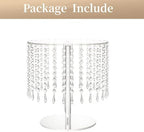 Cake Stands for Party, Clear Acrylic Cake Stand for Dessert Table, 12.2in Round Crystal Cake and Cupcake Stand for Wedding Birthday Party Event Decorations - Image 7