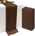 12Pack Brown Cheesecloth Table Runner 20x120 inch Gauze Table Runner by Seveups