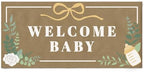Big Dot of Happiness Boho Botanical Baby Shower Kraft Paper Banner, Greenery Welcome Baby Banner, Printed Brown Paper Party Sign Decoration – 1 Count by BigDotofHappiness
