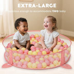 7-in-1 XL Large Baby Play Gym Mat, Tummy Time Mat, Baby Gym & Ball Pit, Baby Activity Mat with Milestone Cards & 6 Detachable Toys for Sensory Motor Skill, Lion - Image 5