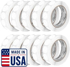 Perco White Perforated Round Circle Dot Sticker 1-Inch Labels — 10 Rolls, 10,000 Stickers—Write-On Labels for Prices, SKUs, Codes & Small Item Tagging, Strong Adhesive—Made in USA by Perco