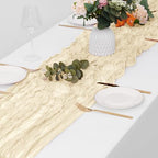 15 Pack Ivory Cheesecloth Table Runner 17 x 108 inch Cheese Cloth Table Runners 9ft Ivory Table Runner Rustic Romantic Sheer Gauze Runner for Wedding Party Baby Shower Table Decoration - Image 4