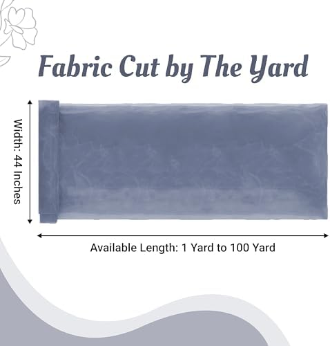 45 Yard Organza Fabric 44" Wide for Wedding Event Décor - Dusty Blue - Image 2