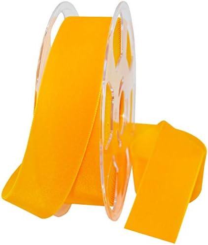 Morex Ribbon 012 Nylvalour Swiss Velvet Ribbon, Maize by MorexRibbon