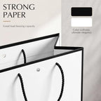Silkfly 24 Pcs Paper Gift Bags with Handles & Bow Ribbon, White, Black - Image 4