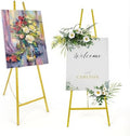 Gold Easel Stand for Sign, Adjustable Metal Display Easel 4-Tier Height Large Artist Display Easels for Painting Wedding, Baby Shower, Birthday Party and Commercial Display by Unknown