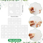 150 Pcs Green Leaf Baby Shower Games Sign Kit, Including a Decorate Flower Game Sign 102 DIY Wooden Blocks 36 Acrylic Markers 10 Stencils 1 Storage Box, for Baby Shower Party Gender Reveal - Image 6
