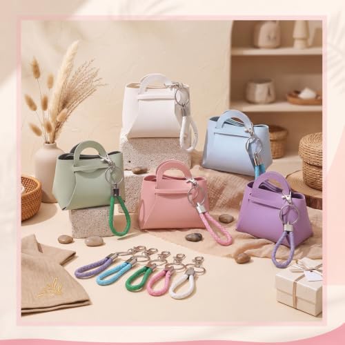 Kacctyen 30 Pcs Leather Purse Gift Bags with Keychain Handle Small PU Bags - Image 5