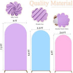 Arch Covers Stretchy Backdrops Set of 3 Wedding Arch Backdrop Cover 7.2FT 6.6FT 6FT Rainbow Arched Stand Cover Chiara Backdrop Covers Arches Spandex for Baby Shower Graduation Wedding Arches Decor - Image 2