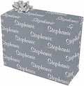 MyPupSocks Personalized Photo Face All Occasion Reversible Wrapping Paper Initials Name Text Grey Kids Birthday Present Gift Wrap Paper 5 Rolls 58"x 23" by MyPupSocks