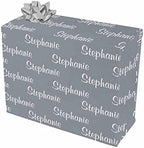 MyPupSocks Personalized Photo Face All Occasion Reversible Wrapping Paper Initials Name Text Grey Kids Birthday Present Gift Wrap Paper 5 Rolls 58"x 23" by MyPupSocks