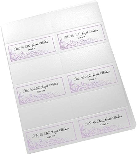 Scribble Vintage Swirl Printable Place Cards, Lavender, Set of 150 (25 Shee - Image 4