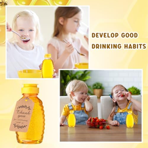 Sliner 36 Set Clear Honey Squeeze Bottle, Plastic Jars with Lid, 12 oz - Image 7
