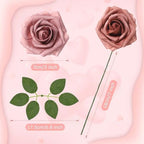 100 Pcs Artificial Rose Flowers, Shades of Dusty Pink - Image 2