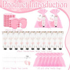 25 Sets Baby Shower Favors for Guests Hand Cream Baby Feet Scented Soap Party Favors Pink Baby Shower Guests Gifts with Organza Bags and Thanks Tags for Baby Shower Wedding Party - Image 2