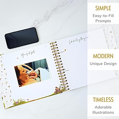 Baby Memory Book, First 5 Years, Woodland Baby Book and Keepsake Journal - Image 7