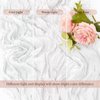 20 Pack White 17 x 108 Inch Cheesecloth Table Runner - Boho Gauze Sheer Fabric for Wedding Baby Shower Party Home Decor - Image 6