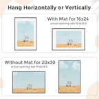 FLYJOE 20x30 Metal Picture Frame for Wall With Mat for 16x24, 20''x30'' Aluminum Photo Frames With Tempered Glass for Home Decor, Minimalist Modern Poster Frame Horizontal And Vertical Formats, Black - Image 4