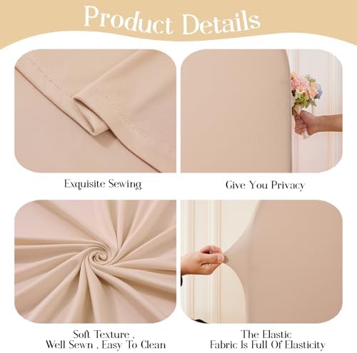 Nude Arch Covers Set of 2 Birthday Party Arch Covers 7.2 and 6ft Wedding Arch Cover Stretchy Backdrop - Image 5