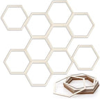 Gerrii 36 Pcs Honeycomb Decorations Hexagon Wood Hive Decor, 8.2 Inch by Gerrii