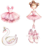 Honoson 4 Pcs Large 30" Ballerina Dancer Cardboard Cutouts, Pink Ballerina Birthday Party Decorations Yard Signs for Baby Shower Wedding Dance Ballet Themed Party Decor Supplies - Image 2