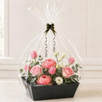 MAICOBI 10 Pack Black Empty Gift Baskets with Clear Bags and Bows - Image 7
