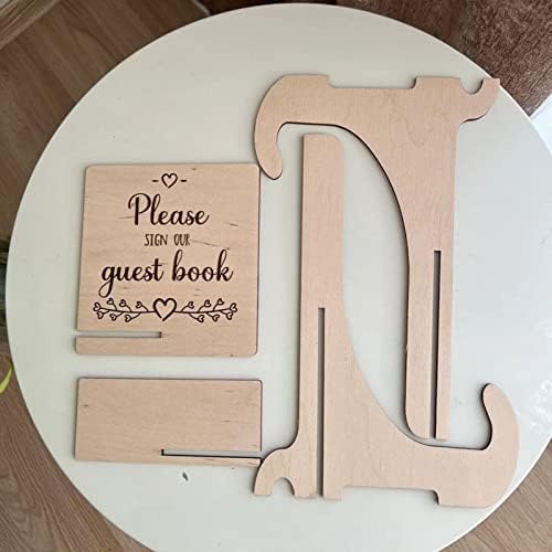 Personalized Wedding Wooden Guest Book: Creative Acrylic Custom Name Alternative Inserts Box DIY Custom Rustic Wedding Heart Drop Guest Book for Graduation Anniversary Wedding Decor (Flower Hexagon) - Image 6