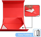 LIFELUM Red Magnetic Gift Box for Christmas Presents, 13.85"x8.35"x4.45" - Image 3