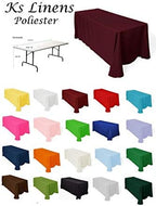 Polyester Round Tablecloth 120" Ideal for 60 inch Round Table (Med Pink) - Image 2