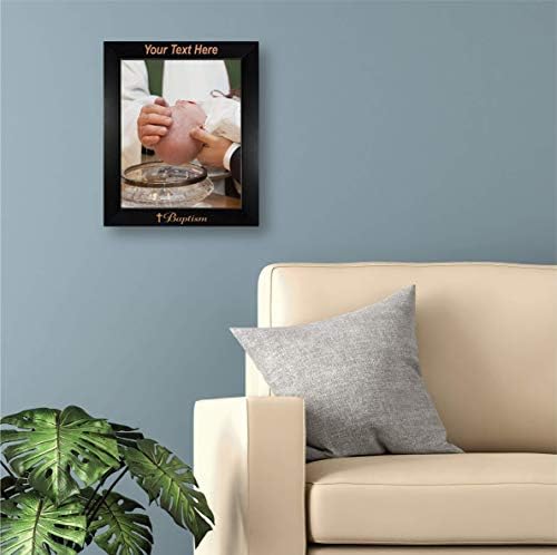 PersonalizationStreet - Religion Occasions: Baptism Personalized 4" x 6" Vertical Black Wood Photo Frame with Free Custom Engraving, Shipping and Photo Print of Your Special Photograph - Image 6