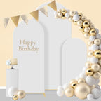 Gawicpy Wedding Arch Backdrop Stand Set Metal Arch Backdrop Stand with Wedding Arch Cover, Wedding Balloon Arch Backdrop Stand for Birthday, Baby Shower, Anniversary (White, 4FT+5FT+6FT) - Image 3