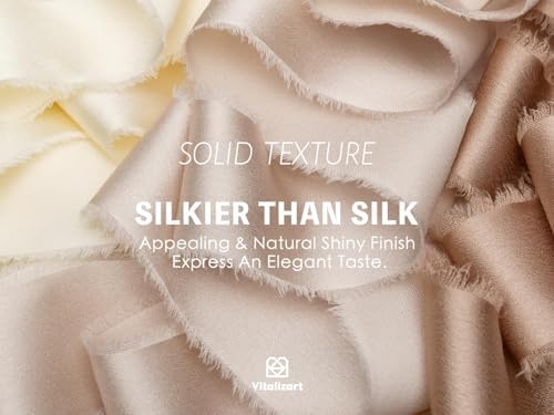 Vitalizart Silk Satin Ribbon 1" x 15 Yard Wooden Spool Champagne Nude & White Wrapping Paper Set 30" Pearly-Lustre with Satin Ribbon and Gift Tags - Image 4