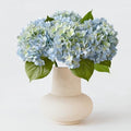 ZYTUYO 20" 4PCS Artificial Light Blue Hydrangea Flowers Large Faux Latex Real Touch Fake Hydrangeas Silk Bouquet with Leaves Stems for Family Table Office Wedding Party Arrangements by ZYTUYO