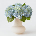 ZYTUYO 20" 4PCS Artificial Light Blue Hydrangea Flowers Large Faux Latex Real Touch Fake Hydrangeas Silk Bouquet with Leaves Stems for Family Table Office Wedding Party Arrangements by ZYTUYO
