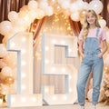 Ledido Easy-Assemble 4FT Warm White Marquee Light Up Number 15 for Birthday by Ledido