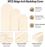 6,6.6,7.2FT Arch Backdrop Stand and Cover Set (Beige) - Image 4