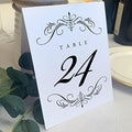 Classic Flourish Table Numbers, Black, 1-200 by DocumentsandDesigns