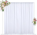 Wokceer 10x10FT Backdrop Stand Heavy Duty Pipe and Drape Kit White by Wokceer