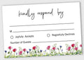 50 Blank RSVP Cards with White Envelopes-Floral Style Response Card-RSVP for Wedding-Rehearsal Dinner-Baby Shower-Bridal Shower-Engagement Party Invitations by Inkdotpot