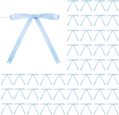 200pcs Bowknot Cake Toppers Satin Ribbon Bow Picks by Unknown