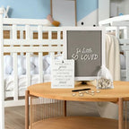 Chunful So Little So Loved Wooden Goose Token Frame, 1 Goose Baby Shower Frame Guestbook, Gender-Neutral Pregnancy Keepsake with 65 Signature Tokens and Pen, Gray and White - Image 2