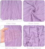 Showgeous 16 Pack Lavender Cheesecloth Table Runner 17 x 108 Inch - Image 4