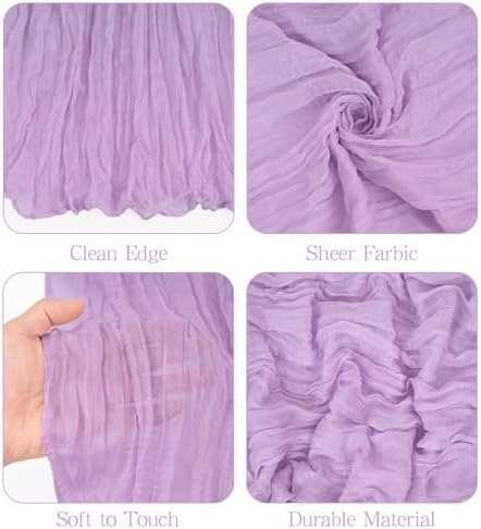 Showgeous 16 Pack Lavender Cheesecloth Table Runner 17 x 108 Inch - Image 4