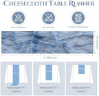 Sioloc 5 Pack Dusty Blue Cheesecloth Table Runner 120'' x 35'',Spring Easter Decor Soft Gauze Boho Wedding Table Decor for 10ft Table Birthday Party,Baby Shower, Bridal Shower, Home & Event Decor - Image 6