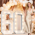 Ledido Easy-Assemble 4FT Warm White Marquee Light Up Number 60 for Birthday by Ledido