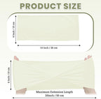 MDS Pack of 200 Spandex Chair Sashes Bows Elastic Stretch Dining Chair Bands Ties Without Slider Buckle Universal fits for Wedding Baby Shower Birthday Party Banquet Event Decoration - Ivory - Image 2