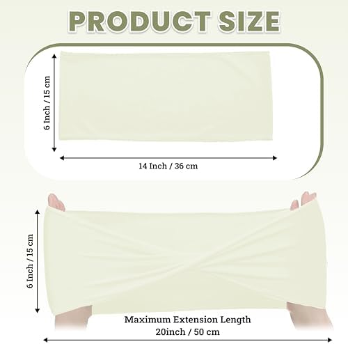 MDS Pack of 125 Spandex Chair Sashes Without Slider Buckles – Ivory - Image 2