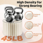 HeiMma 4 Pack Buffet Risers, FOLDABLE Accordion Food Display Risers for Dessert Table,Dessert Table Display Set, White Cardboard Cylinder Cake Cupcake Stands for Party, Multi-height, 12in Round - Image 3